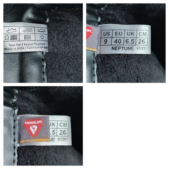 Cougar Black Winter Boots with Textured Upper and Chunky Sole - Picture 6 of 17